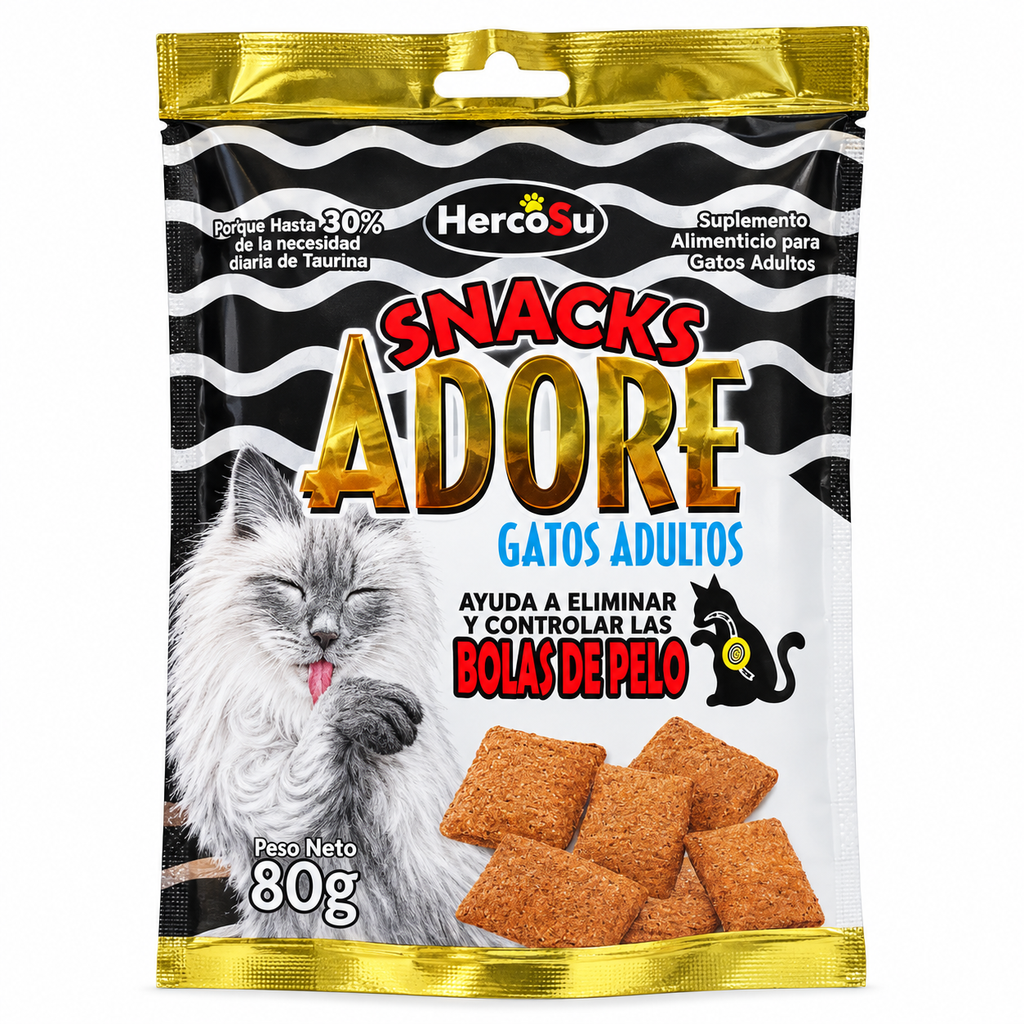 Alimento Para Gatos Adore Hercosul Palos Largos Snacks 80Gr