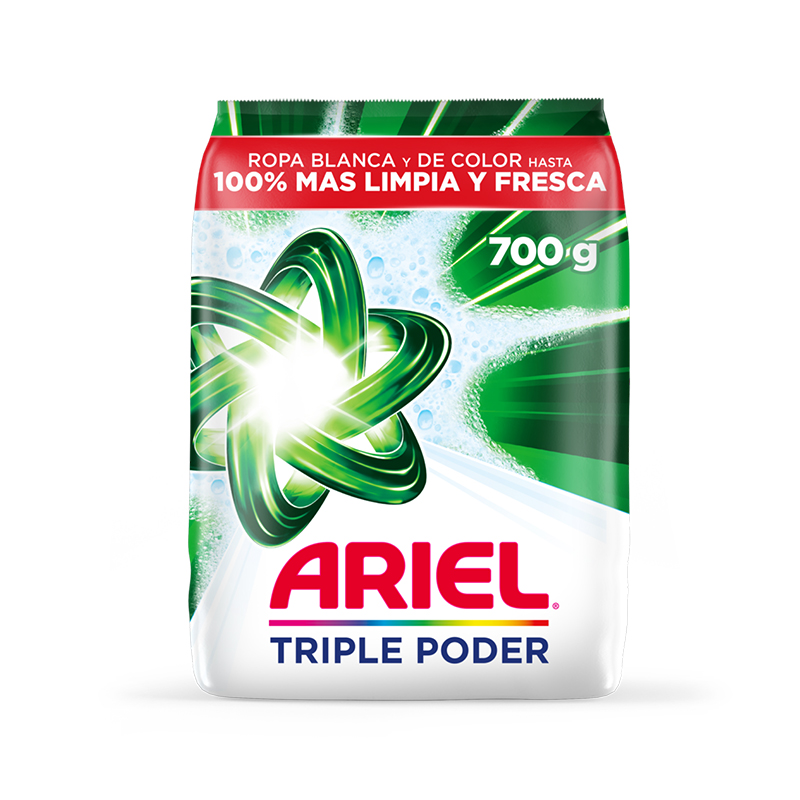 Detergente Polvo Ariel Triple Poder 700Gr