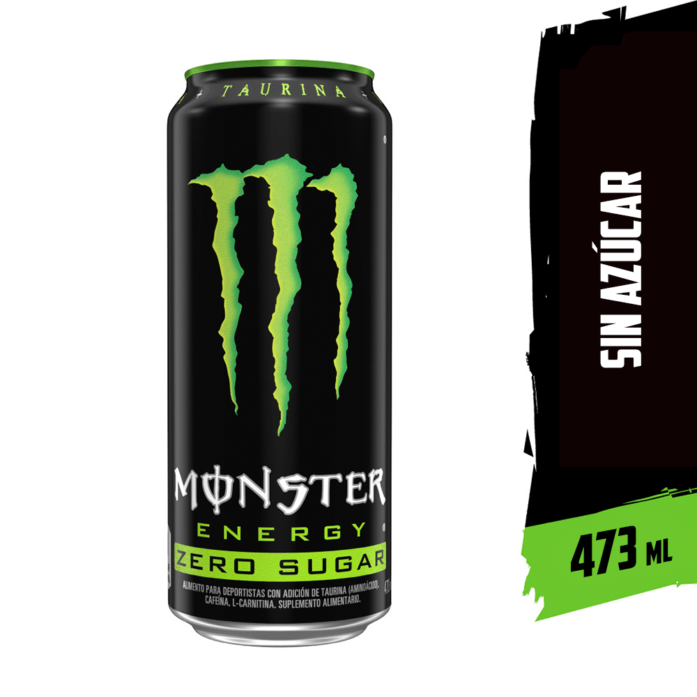 Bebida Energizante Monster Green Zero Lata 473Ml
