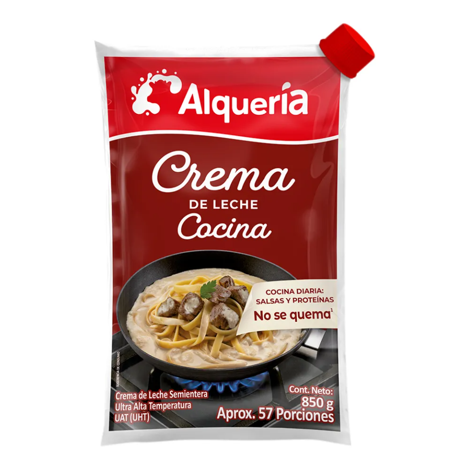 Crema De Leche Alquería Cocina Doypack 850Gr