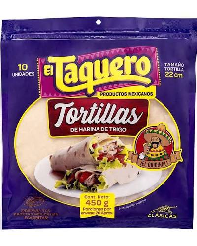 Tortillas Trigo El Taquero 450Gr