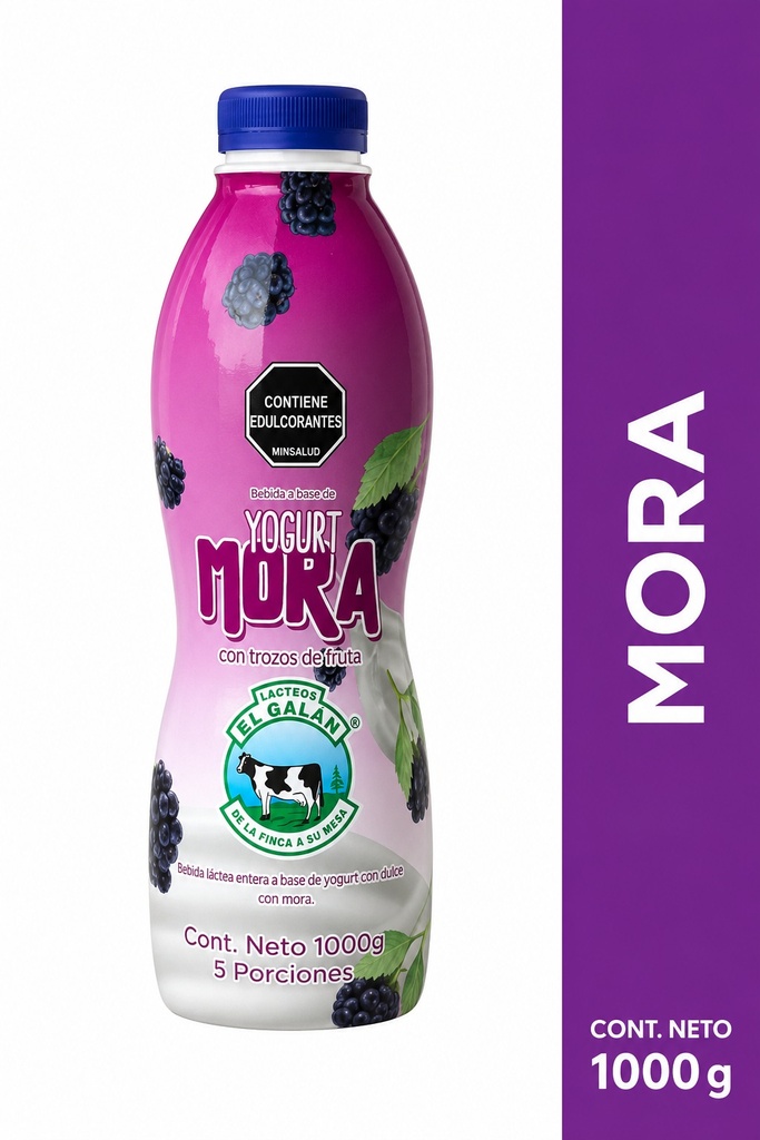 Yogurt El Galán Mora Pote 1000Gr