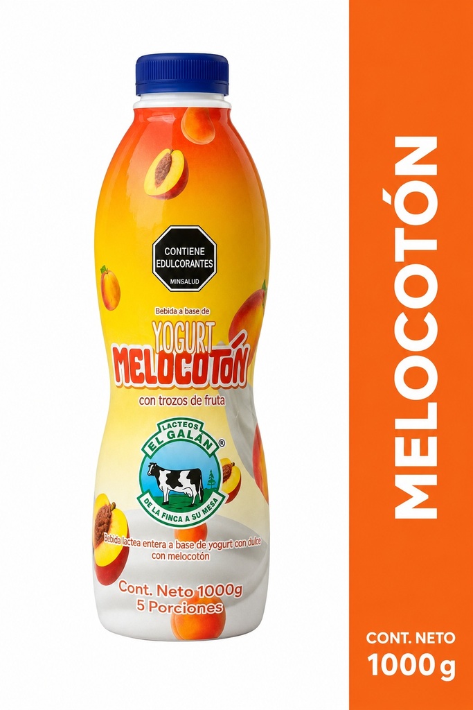 Yogurt El Galán Melocotón Pote 1000Gr