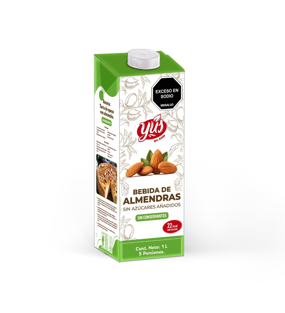 Bebida Almendras Yus Sin Azúcar Tetrapak 1L