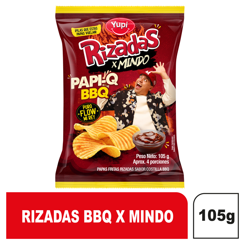 Papas Rizadas Mindo Bbq Yupi 105Gr