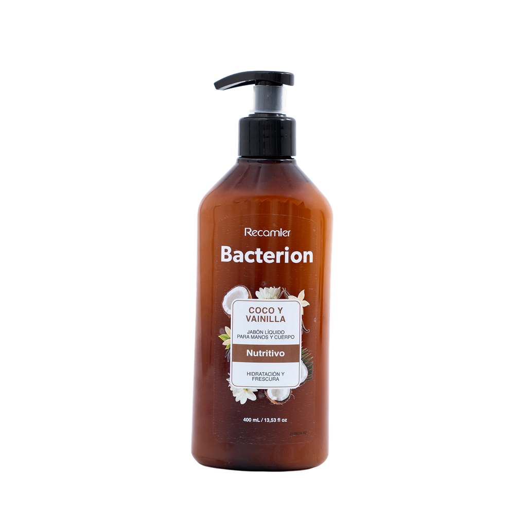 Jabón Líquido Bacterión Vainilla Y Coco Nutritivo Tarro 400Ml