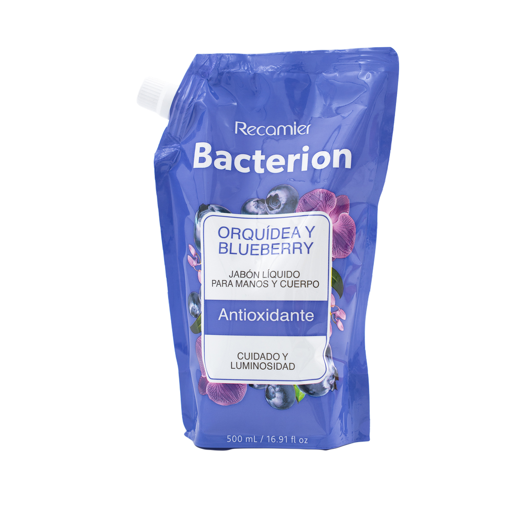 Jabón Líquido Bacterión Orquídea Y Blueberry Antioxidante Doypack 500Ml