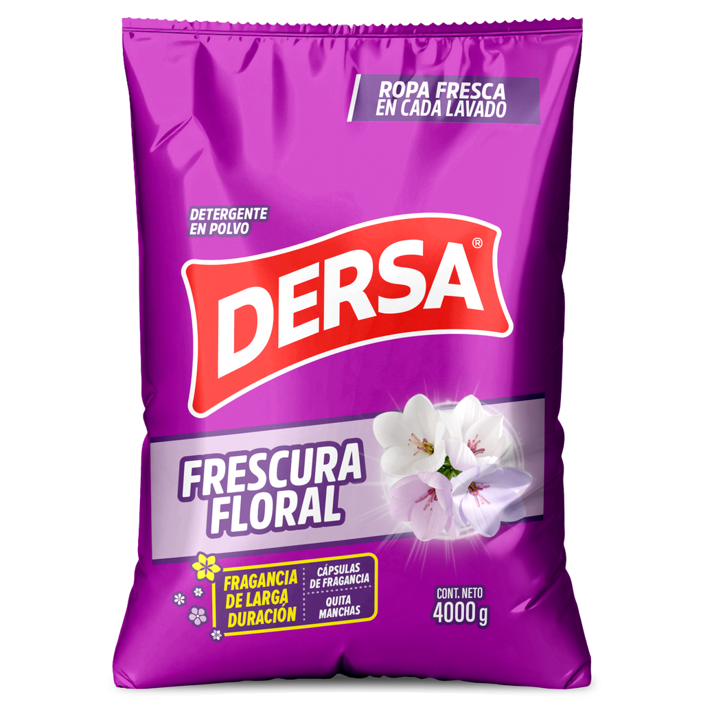 Detergente En Polvo Dersa Frescura Floral 4000Gr