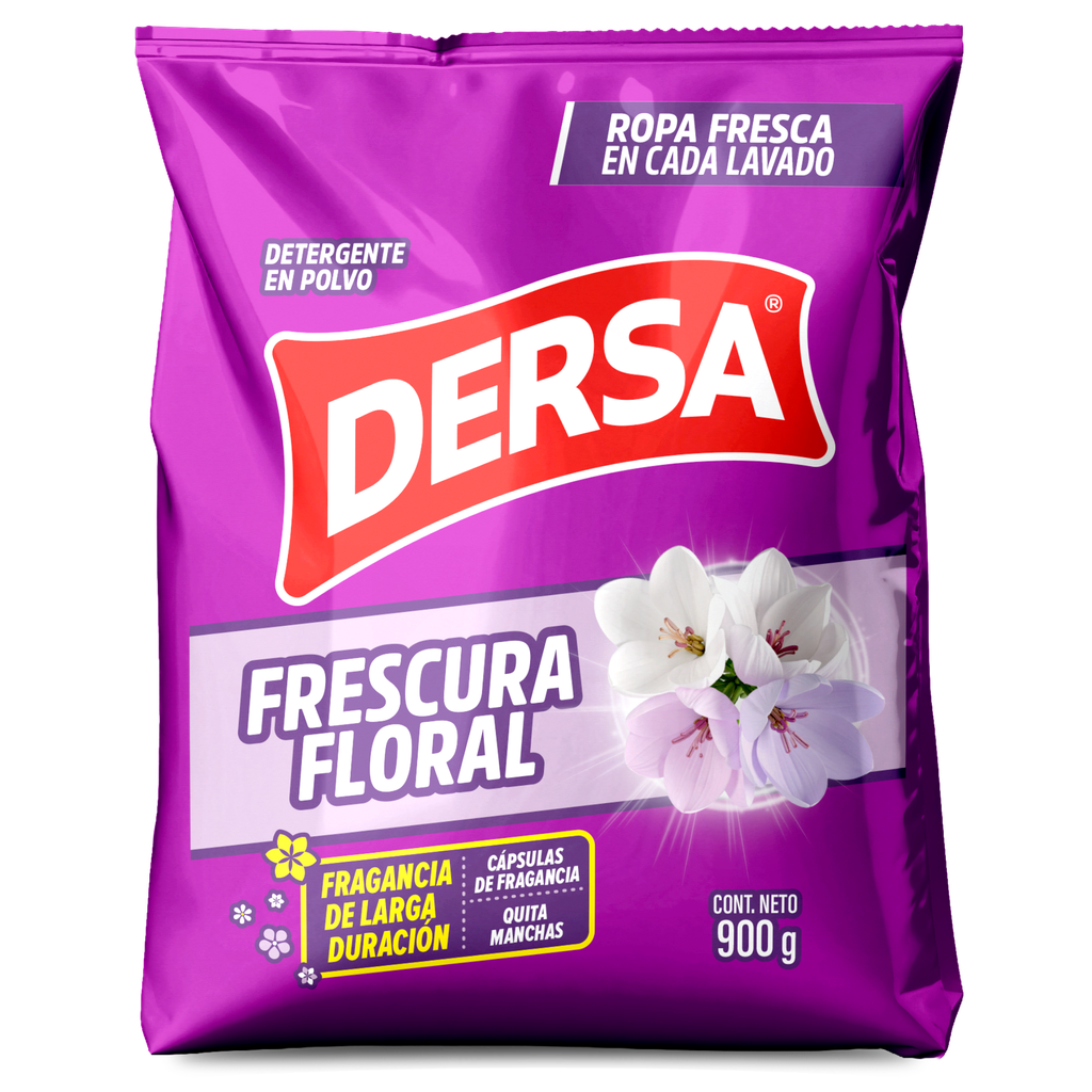 Detergente En Polvo Dersa Frescura Floral 900Gr