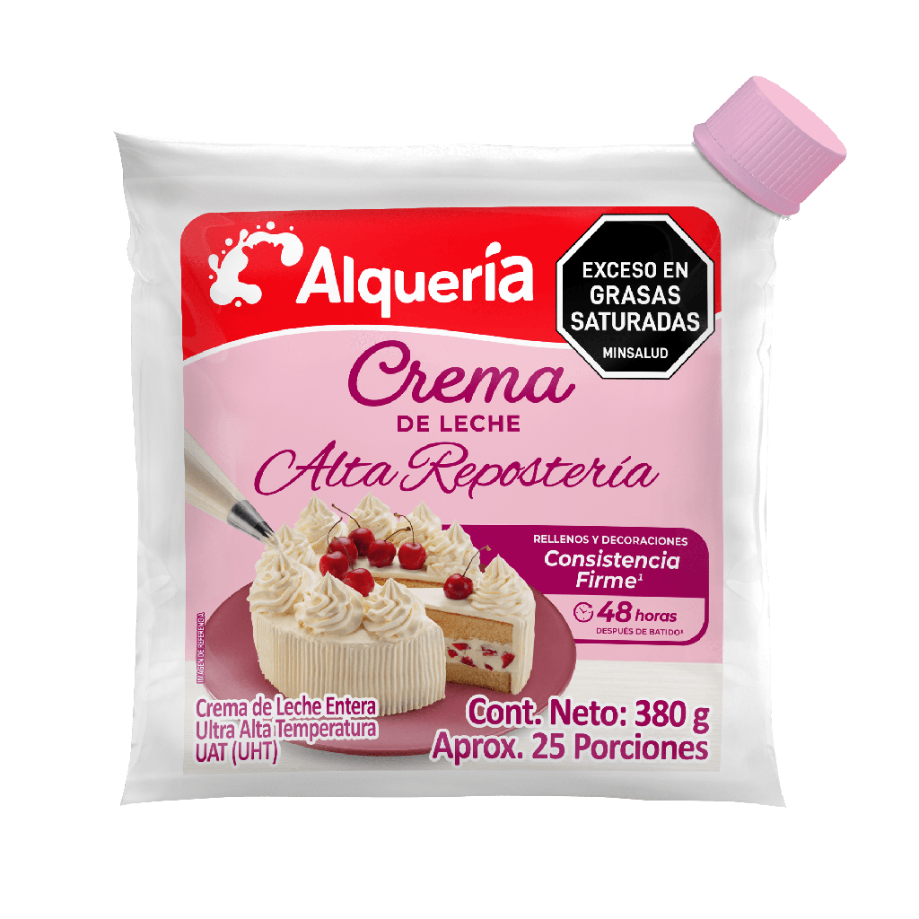 Crema De Leche Alquería Alta Repostería Doypack 380Gr