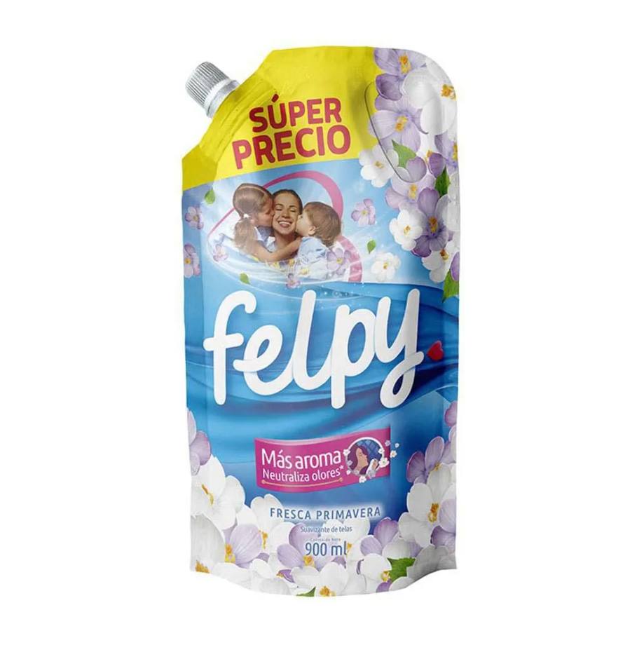 Suavizante Felpy Fresca Primavera Doypack 900Ml