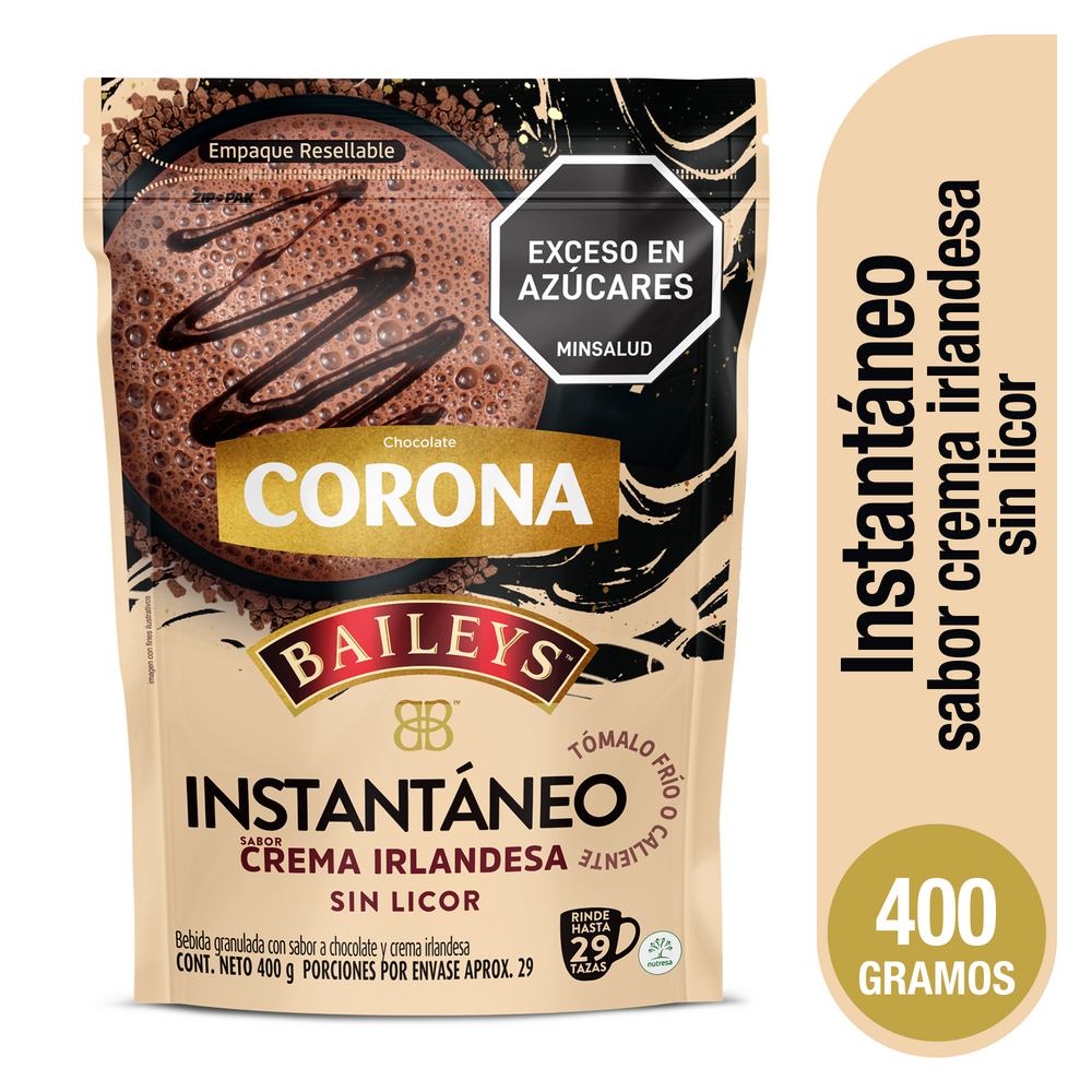 Chocolate Corona Instantáneo Baileys Doypack 400Gr