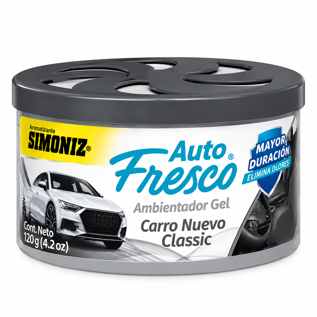 Ambientador Simoniz Auto Fresco Gel Carro Nuevo 70Gr