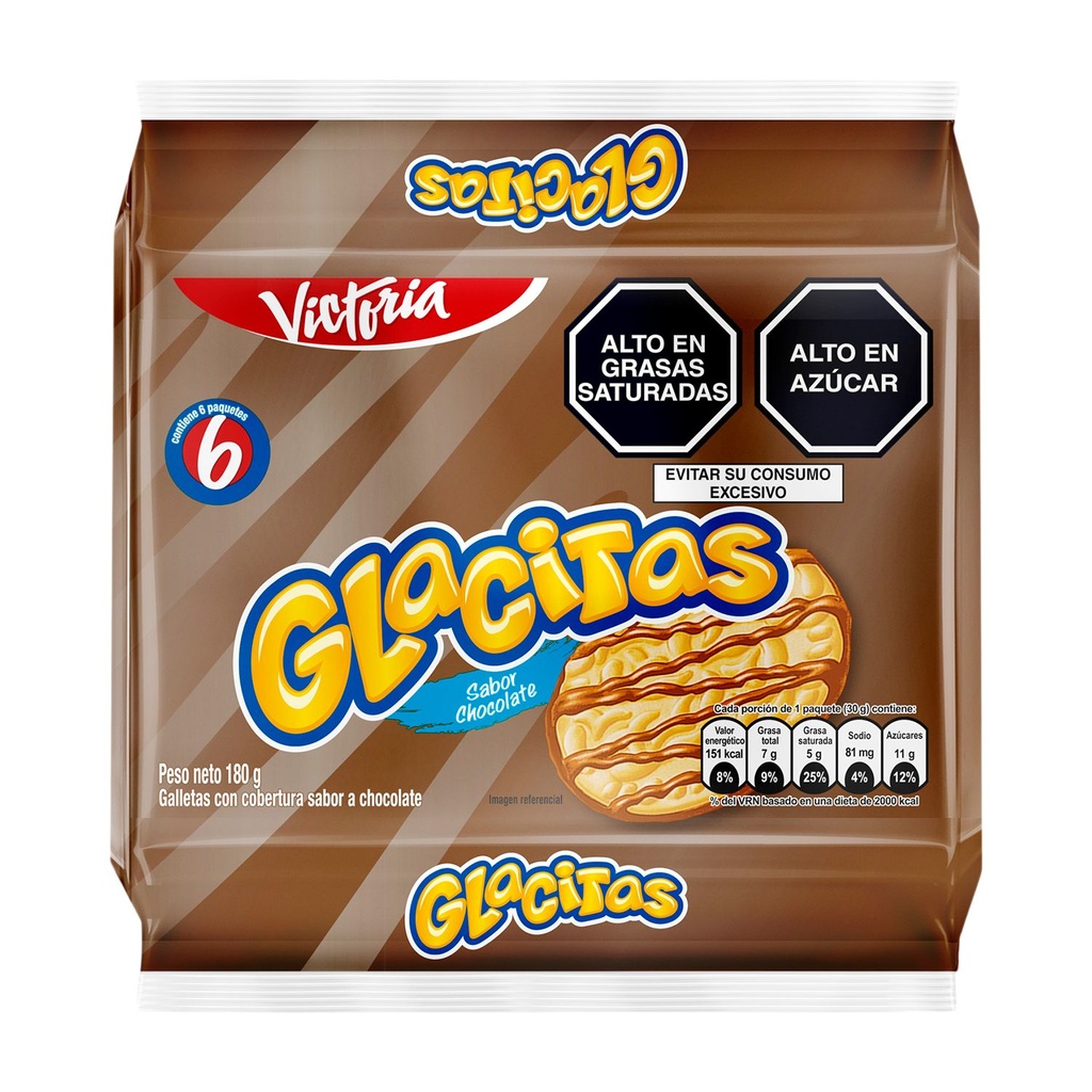 Galletas Glacitas Chocolate 6 Paquetes 180Gr