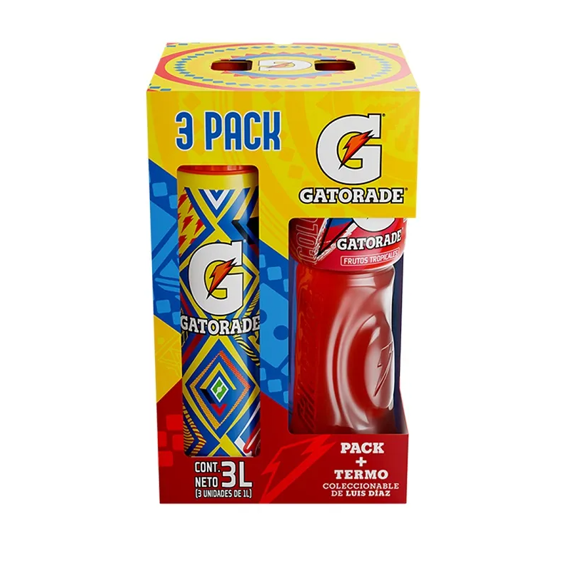Gatorade Surtido Pack 1L 3 Unidades + Termo