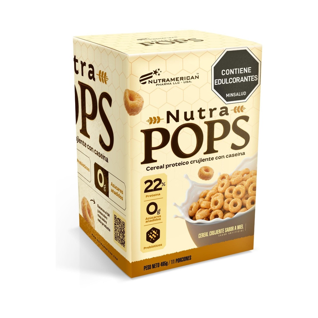Cereal Nutra Pops Proteico Caja 495Gr