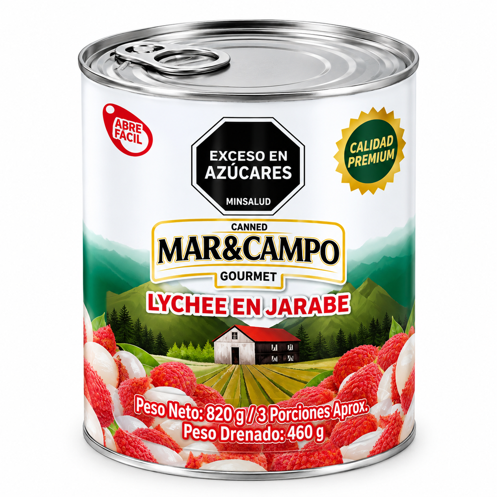 Lychees Mar&Campo Lata 820Gr