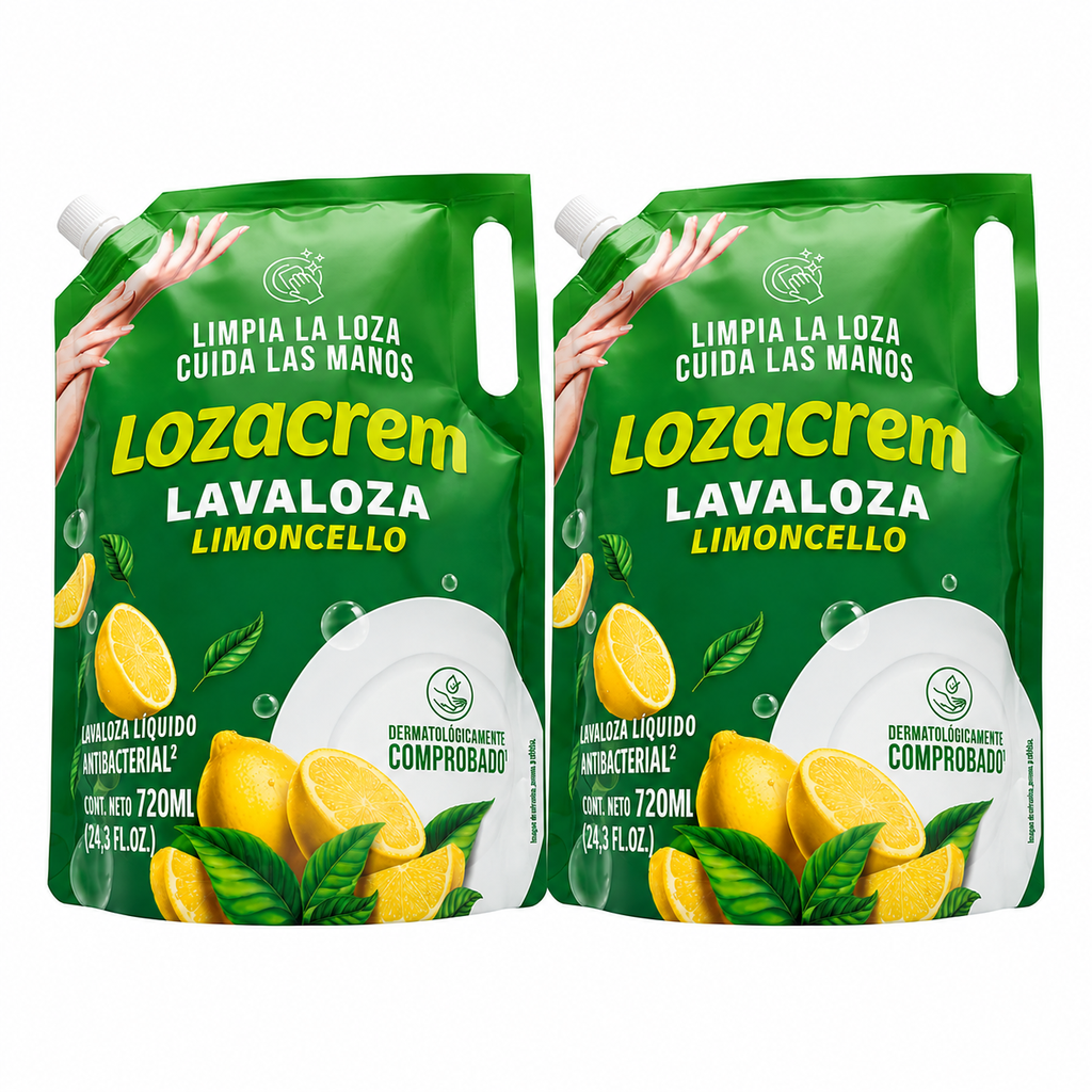 Lavaloza Lozacrem Limoncello Líquido Doypack 720Ml 2 Unidades