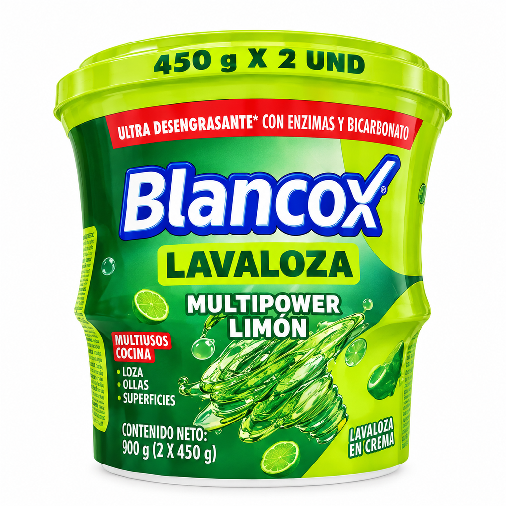 Lavaloza Blancox Limón Crema 450Gr 2 Unidades
