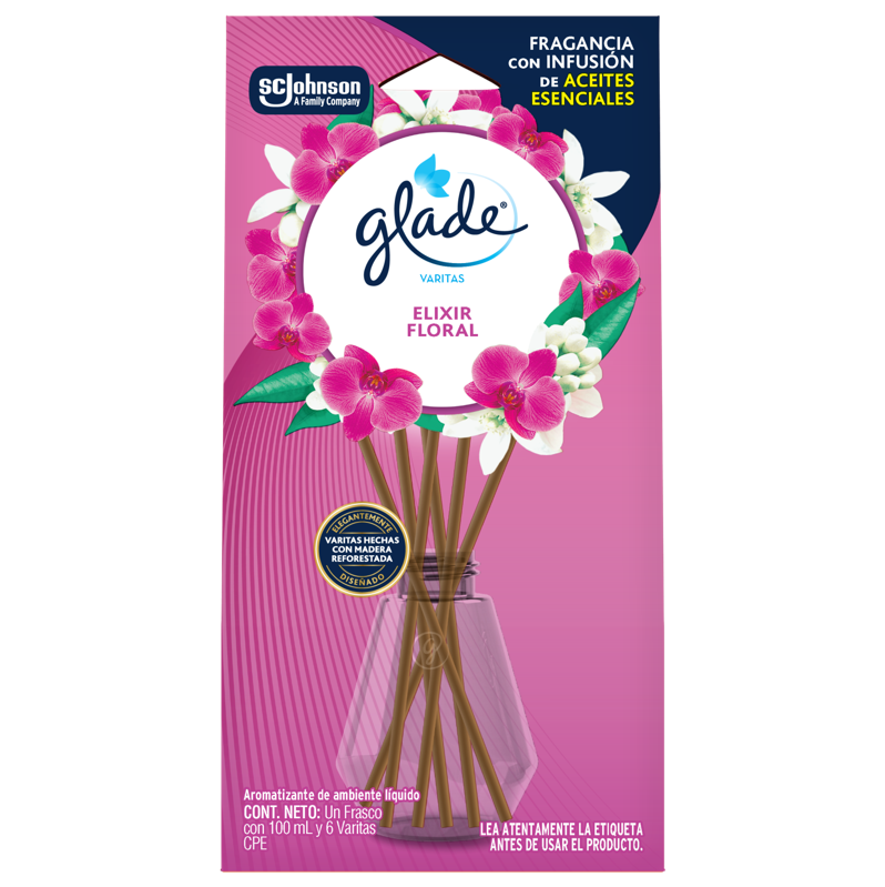 Ambientador Glade Elixir Floral Varitas 100Ml
