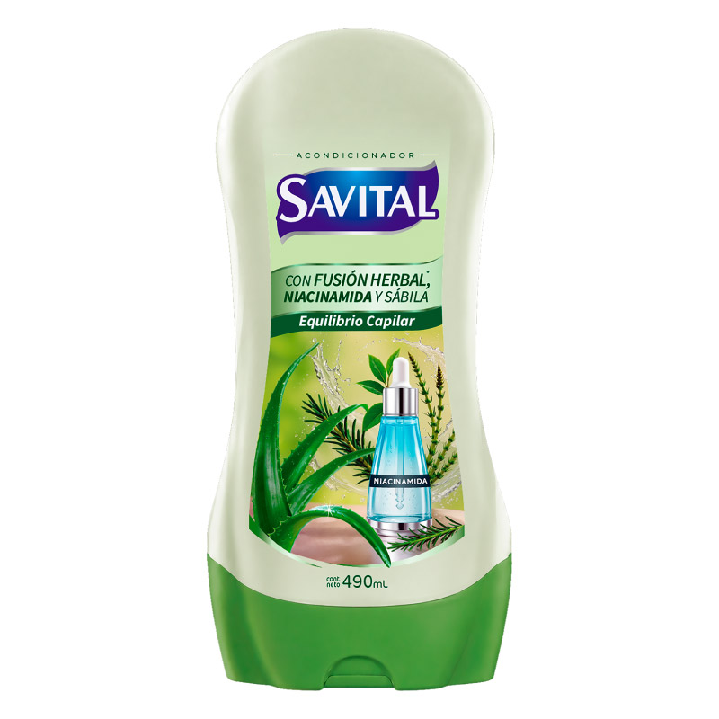 Acondicionador Savital Fusión Herbal 490Ml