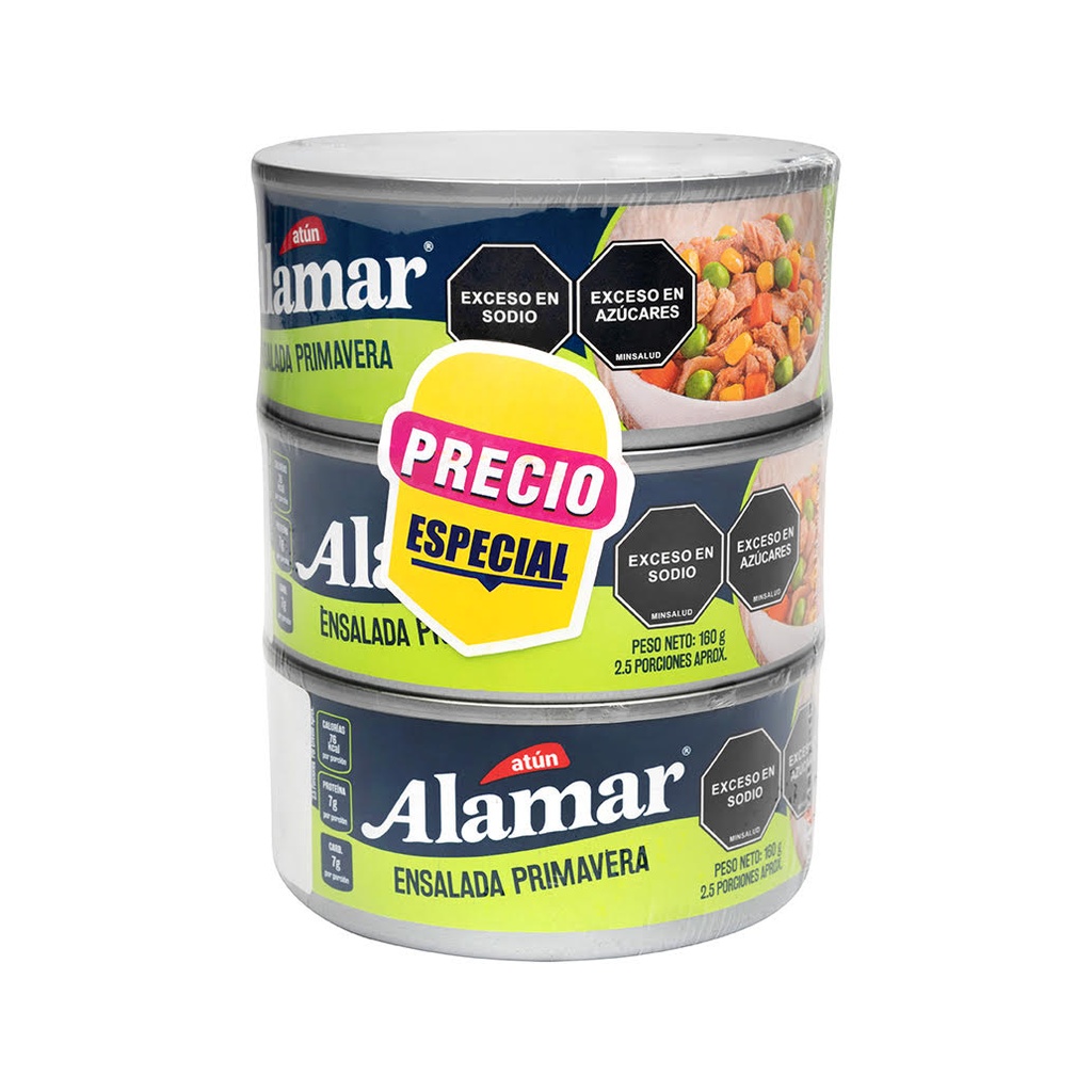 Atún Ensalada Alamar Primavera 160Gr 3 Unidades