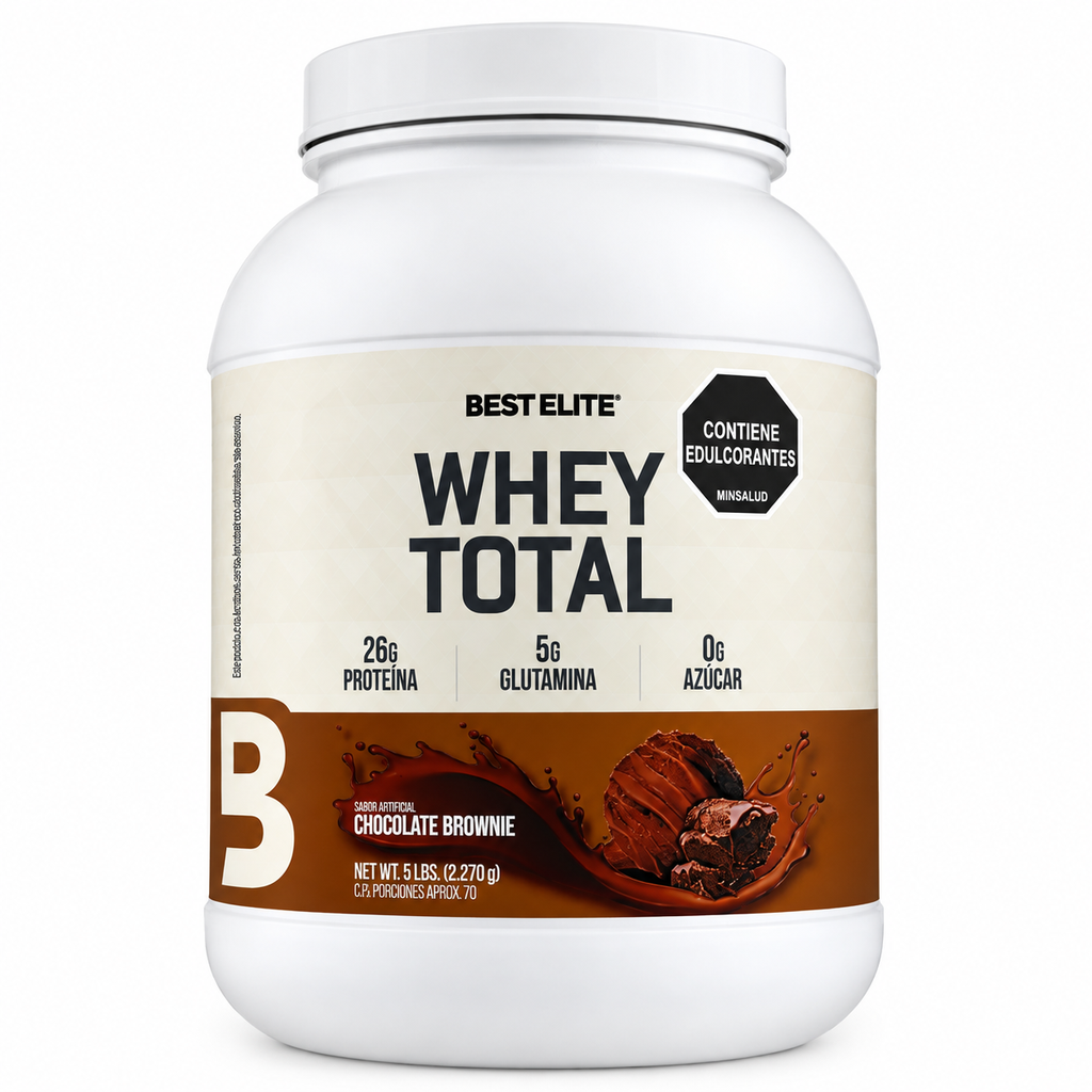 Proteína Whey Total Best Elite Chocolate Brownie 2.27Kg