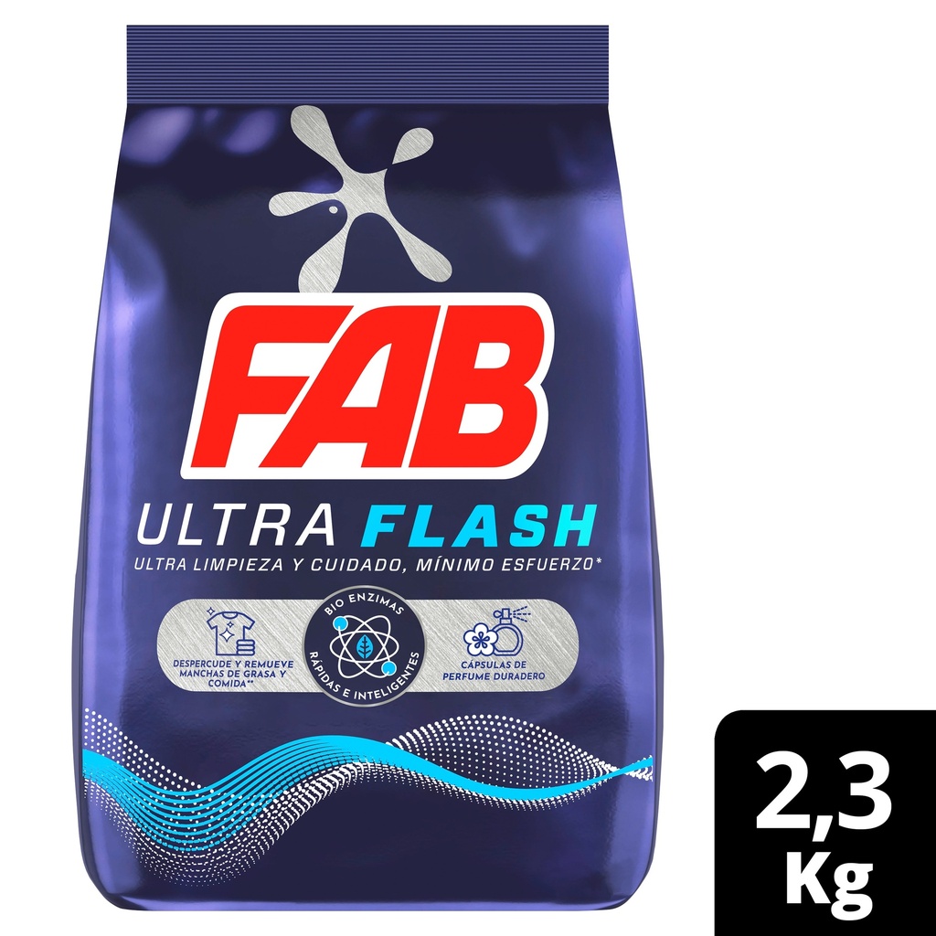 Detergente Polvo Fab Ultra Flash 2.3Kg