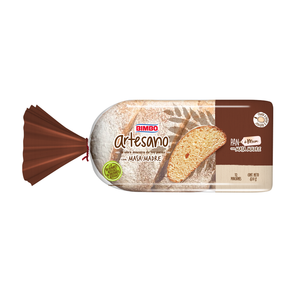 Pan Artesano Mesa Bimbo Masa Madre 420Gr