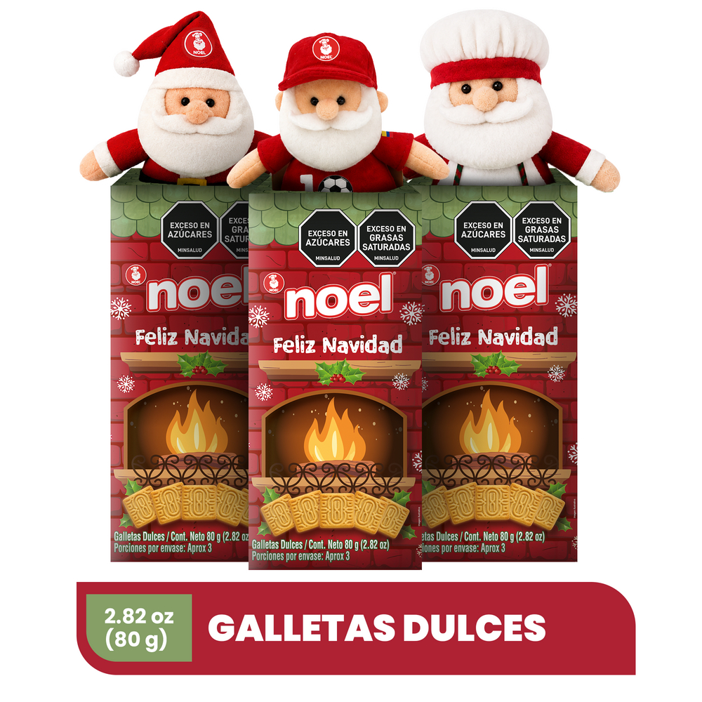 Galletas Noel Navidad Peluche Colección 80Gr