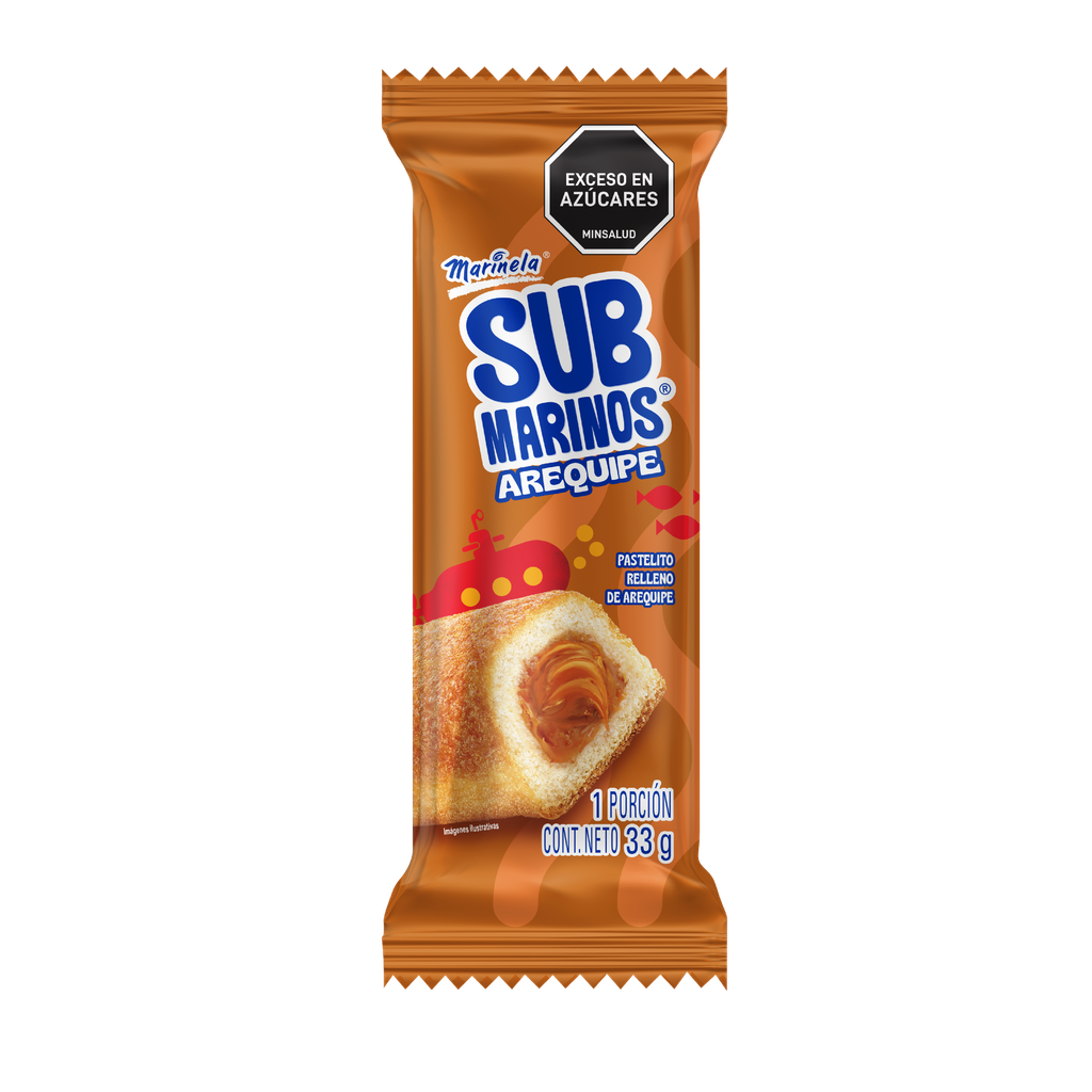 Submarinos Bimbo Marinela Arequipe 33Gr