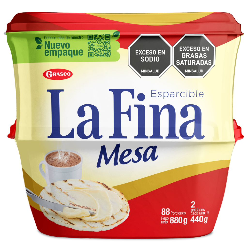 Esparcible La Fina Mesa Con Sal 440Gr 2 Unidades
