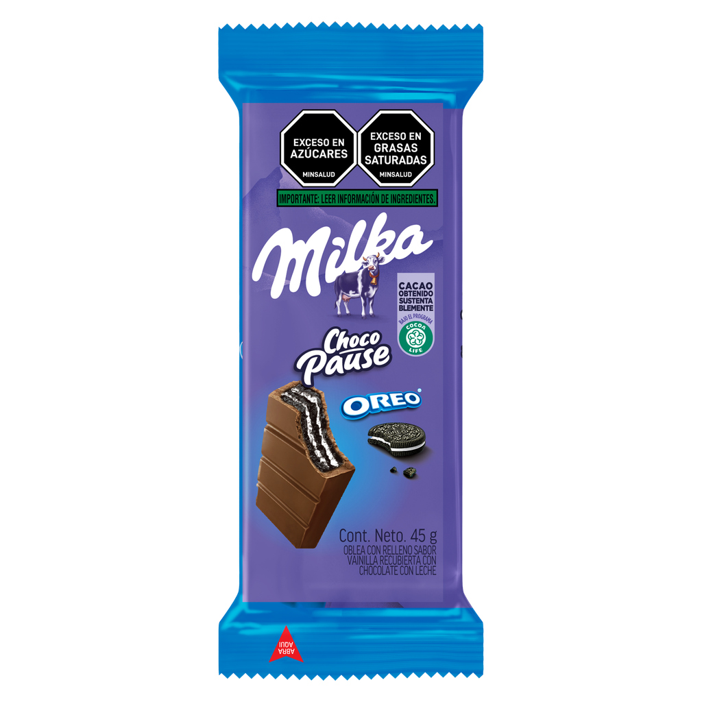 Chocolatina Milka Choco Pause Oreo 45Gr