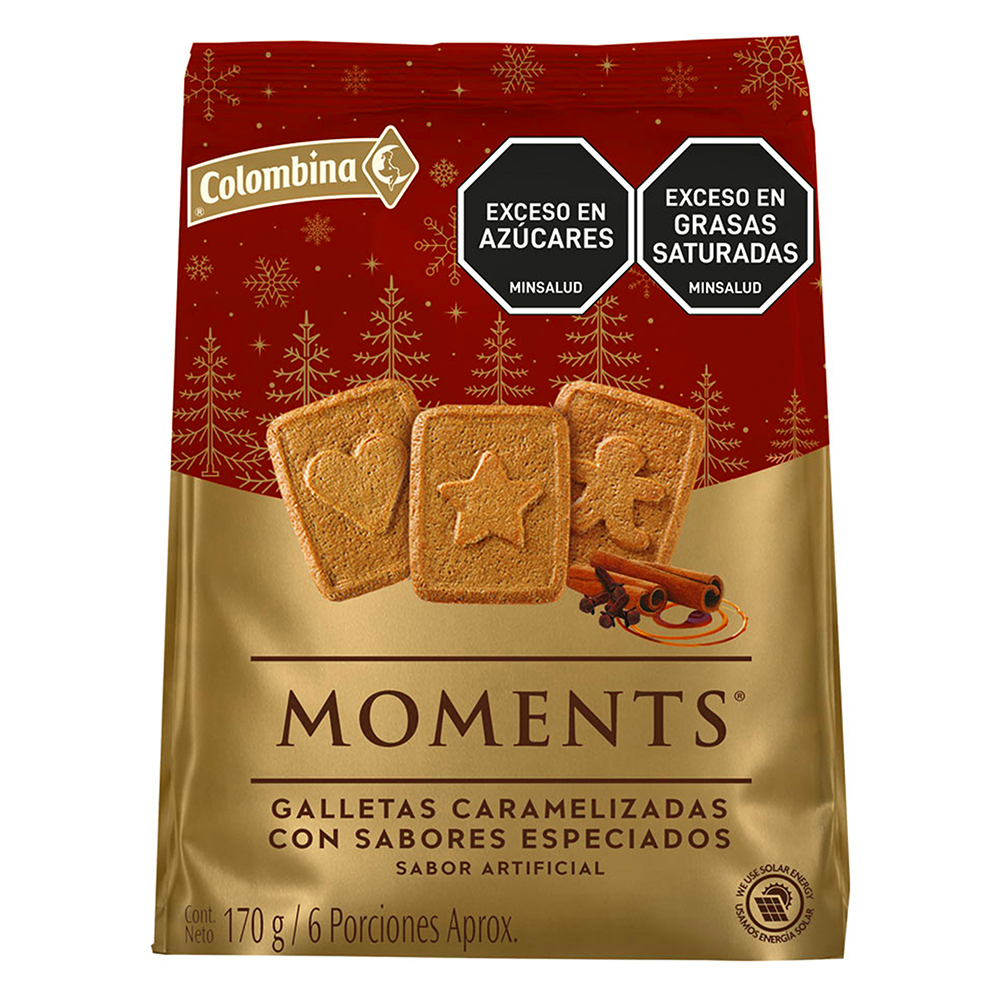 Galleta Navidad Moment's Caramelizadas Bolsa 170Gr