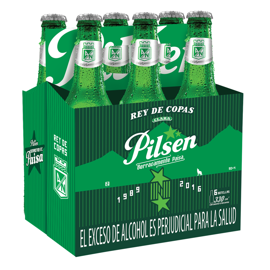 Cerveza Pilsen Rey De Copas Botella 330Cc 6 Unidades 