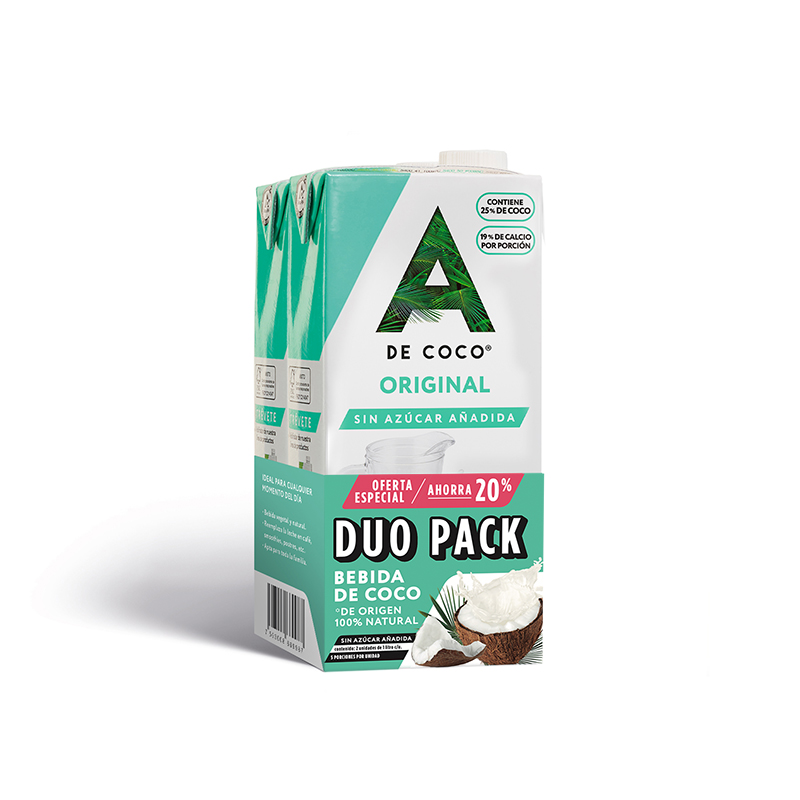 Bebida Coco A De Coco Original Tetrapak 1L 2 Unidades