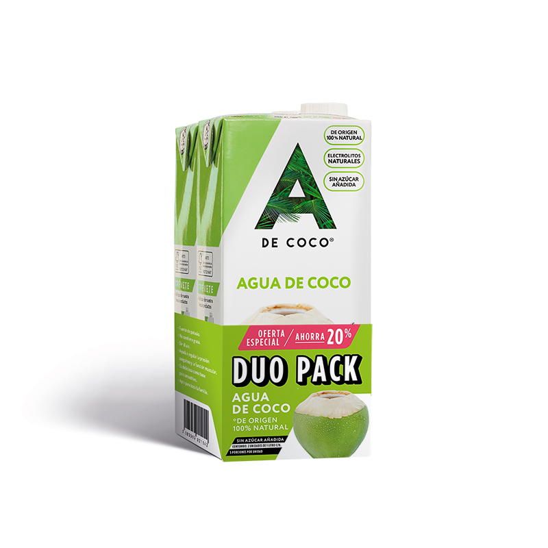 Agua Coco A De Coco Tetrapak 1L 2 Unidades