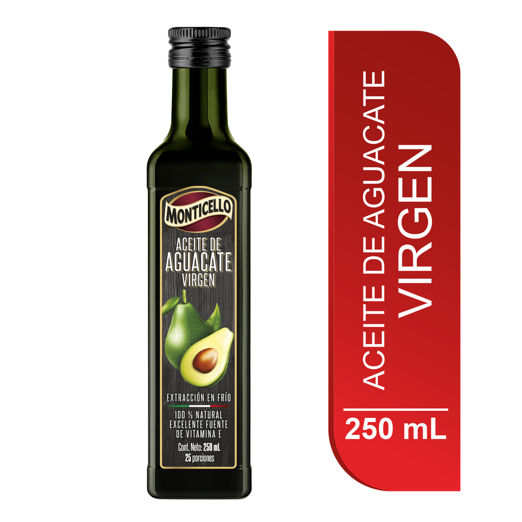 Aceite De Aguacate Virgen Monticello 250Ml