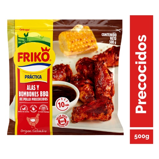 [050339] Bombones Y Alas Friko Bbq Precocidos Bolsa 500Gr