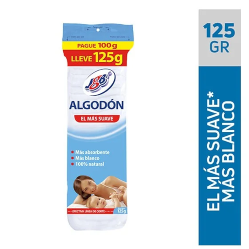 [006757] Algodón Jgb Pague 100Gr Lleve 125Gr
