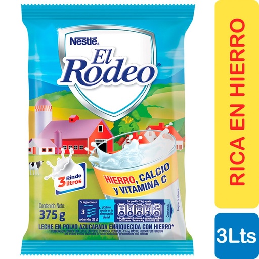 [052093] Leche En Polvo Azucarada El Rodeo 375Gr