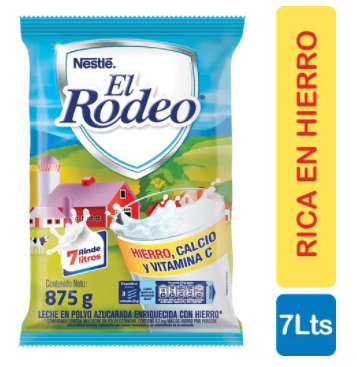 [052092] Leche En Polvo Azucarada El Rodeo 875Gr