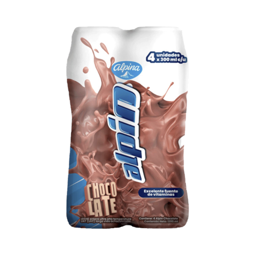 [052492] Alpin Chocolate Botella 4 Unidades 1200Ml