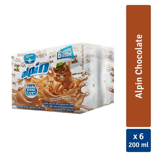 [011254] Alpin Chocolate Tetrapack 6 Unidades 1200Ml