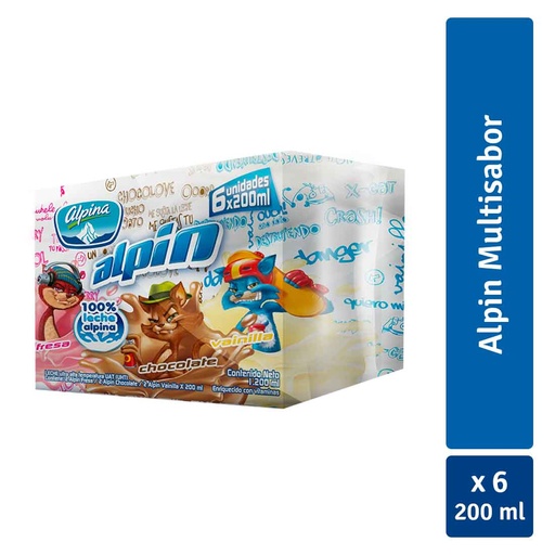[009881] Alpin Surtido Tetrapak 6 Unidades 1200Ml
