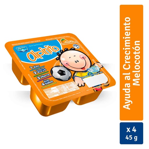 [016958] Alpinito Melocoton 4 Unidades 180Gr