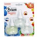 Ambientador Brizze Aceites Naturales Lino Fesco y Fantasia Frutal Repuesto 3 Unidades 60Ml