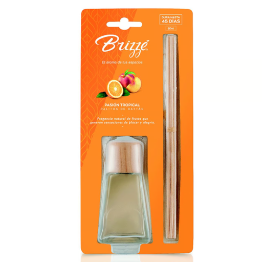 [045368] Ambientador Brizze Palitos de Rattan Pasion Tropical 60Ml