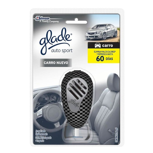[021254] Ambientador Glade Auto Sport Carro Nuevo 7Ml