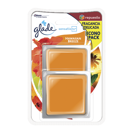 [013101] Ambientador Glade Sensations Hawaiian Repuesto 2 Unidades 16Gr